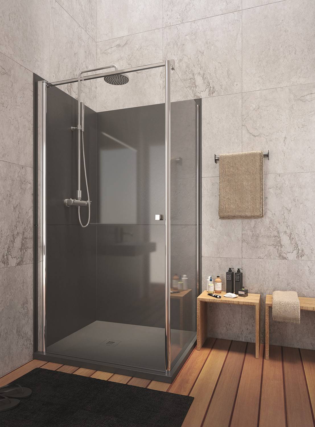 Design à Vaison-la-Romaine: Apportez une touche de modernité avec ce receveur de douche en résine