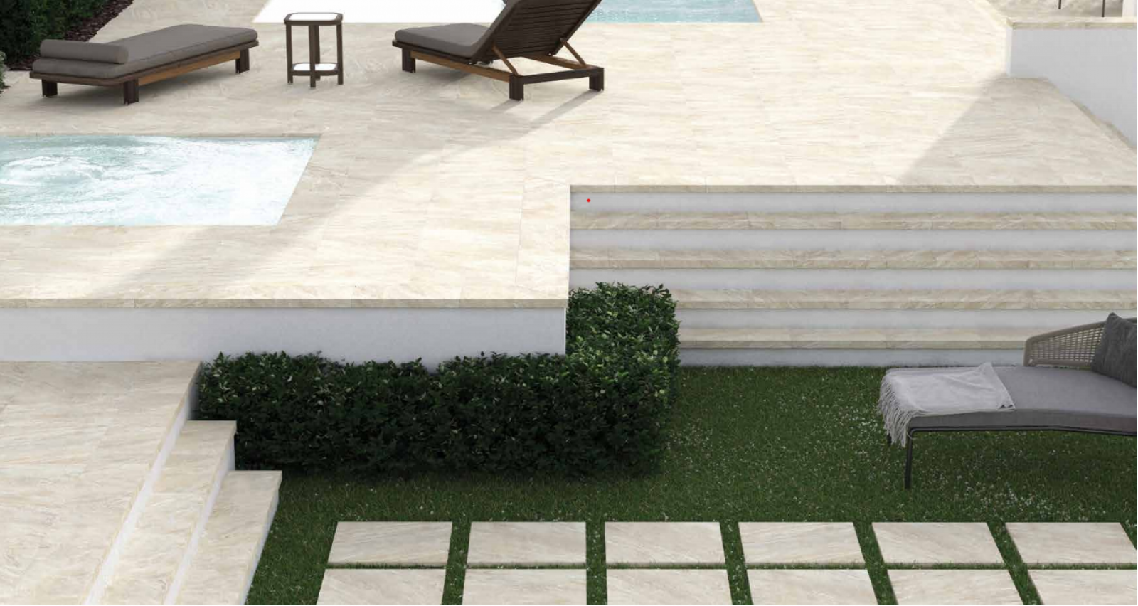 Margelles de piscine en grès cerame antidérapantes à Codolet