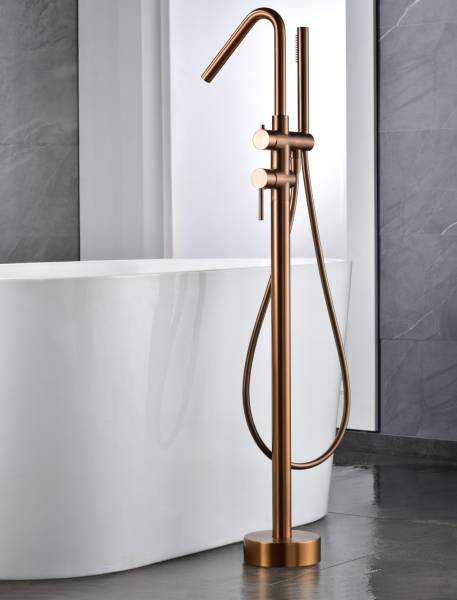 Ensemble pour Baignoire Îlot en Or Rose Brossé - Confort à Pernes-les-Fontaines