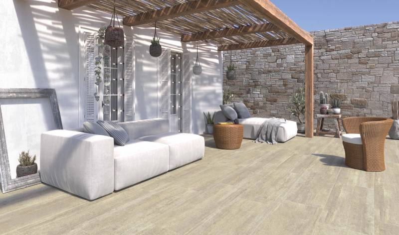 Dalle sur Plots en Carreaux de Grès Cérame Émaillés de 20mm Antidérapant pour une Terrasse à Vaison-la-Romaine