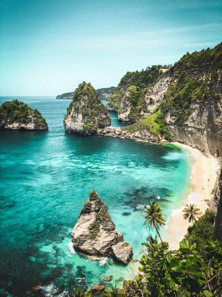 Plage Bali avec eau turquoise